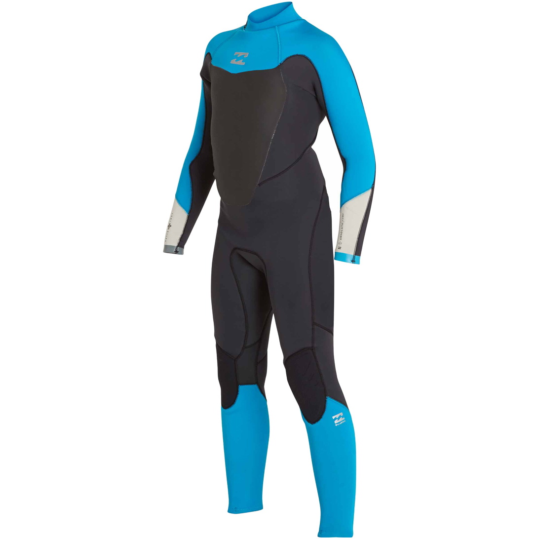 Billabong Junior Absolute Comp 4/3mm Back Zip Wetsuit BLACK SANDS F44B14 2ND